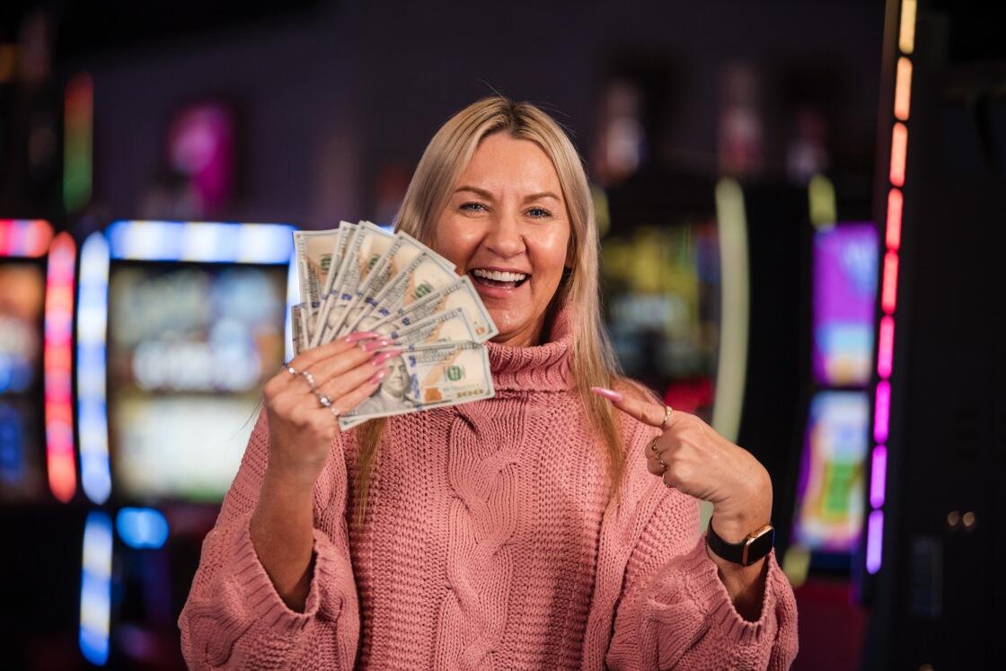 Woman holding cash