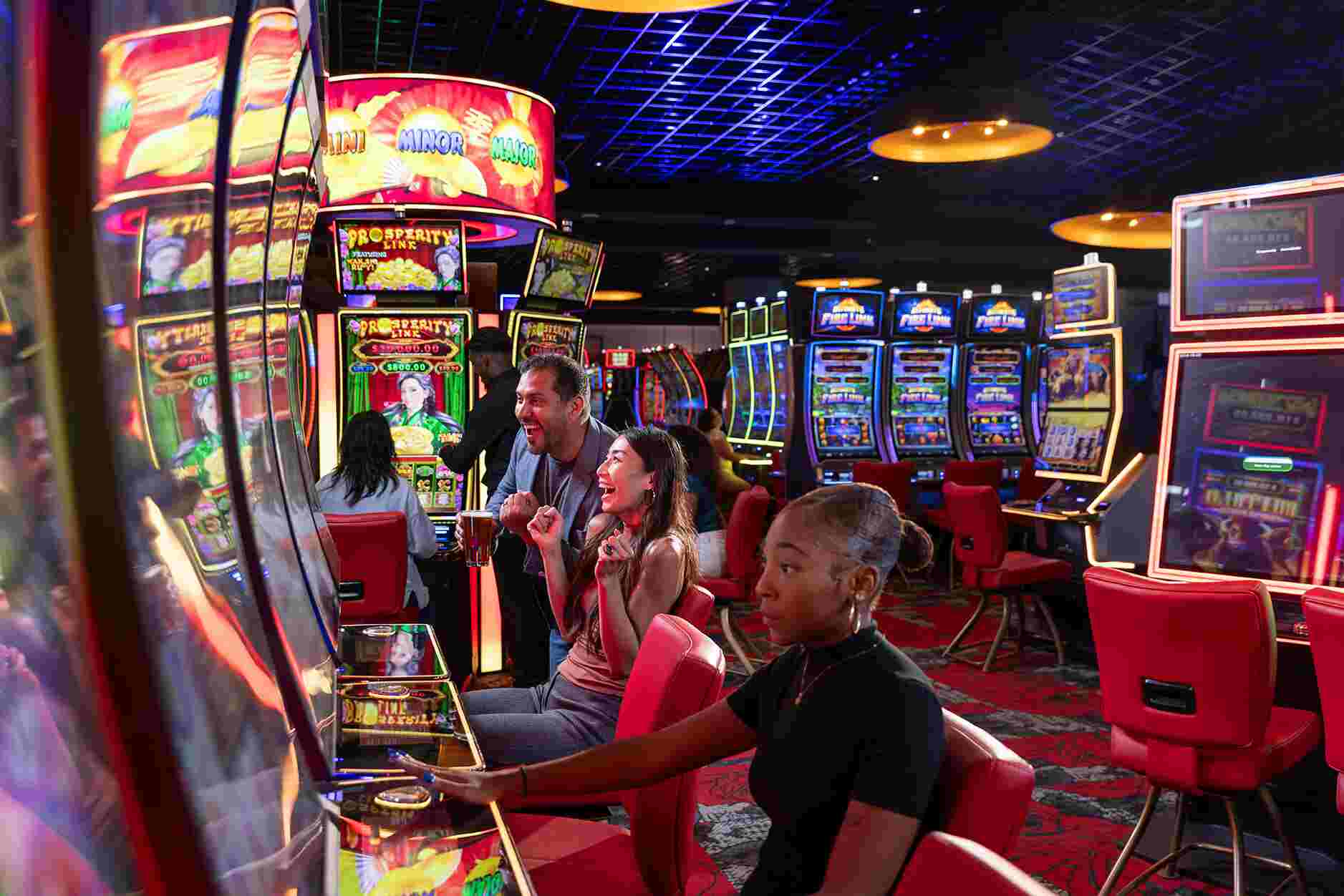 People playing games at The Rose Gaming Resort